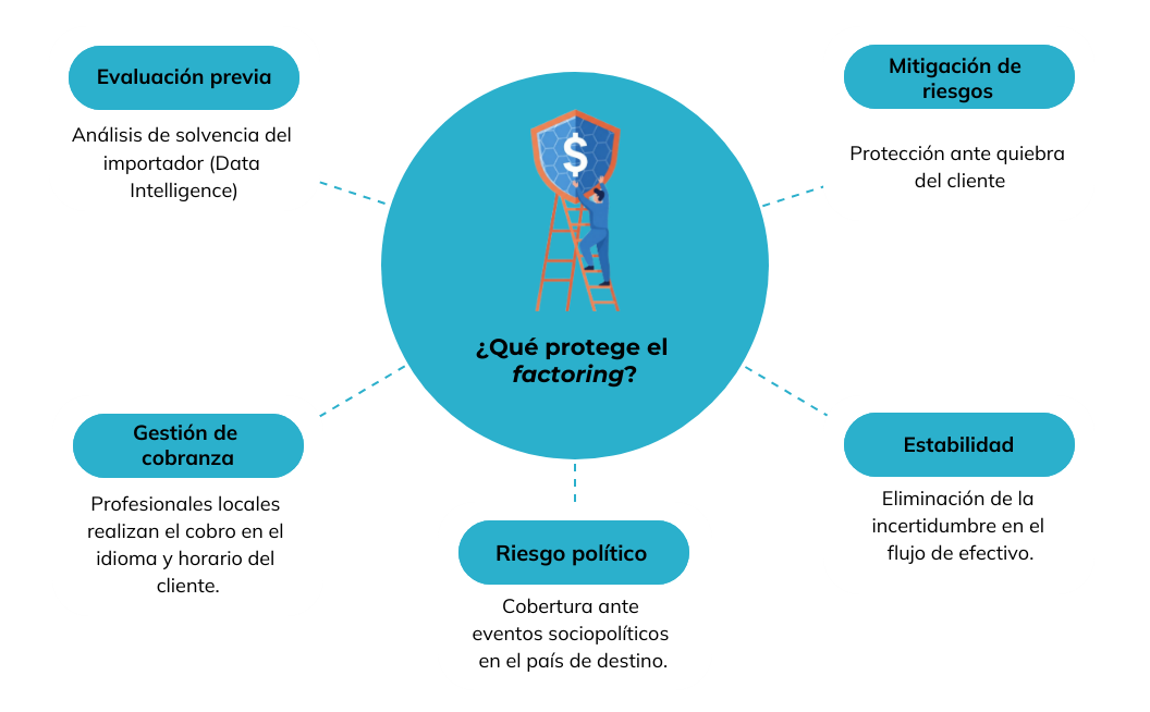 mapa mental sobre la protección del factoring
